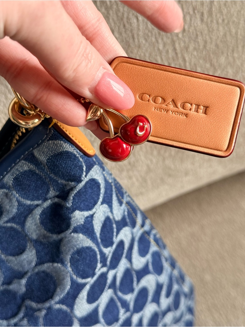 Coach Denim Laurel Large Shoulder Bag Crossbody & Coach Twilly Bundle - Picture 9 of 12